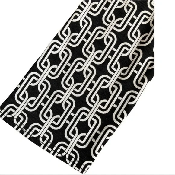 Touch9 no size small/med stretchy wraparound Black & white geometric shape dress - Picture 5 of 10